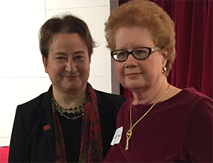Provost Lauren Robel and Kathy Wyss