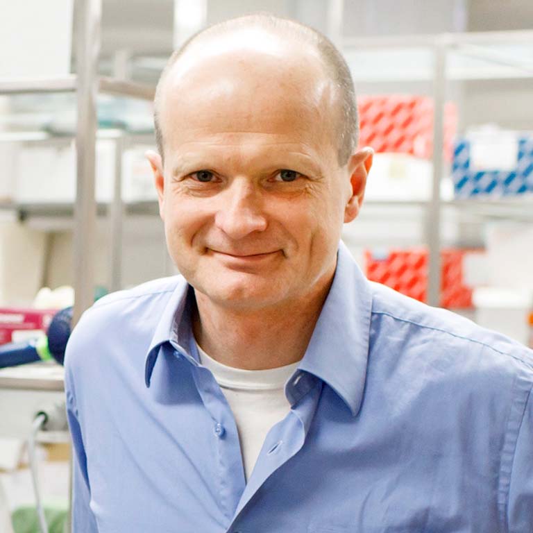 Armin Moczek in his lab.