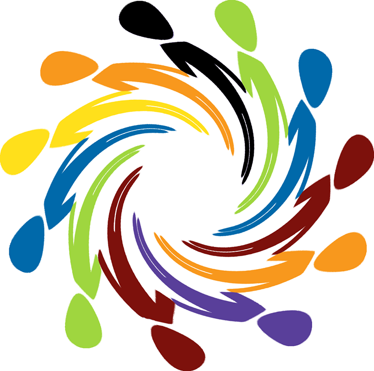 Diversity "logo" includes several stick figures of people of various colors swirling together in a circle.